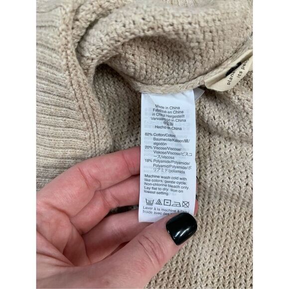 Madewell Chronicle Texture Pullover Sweater Beige Medium - Picture 5 of 7